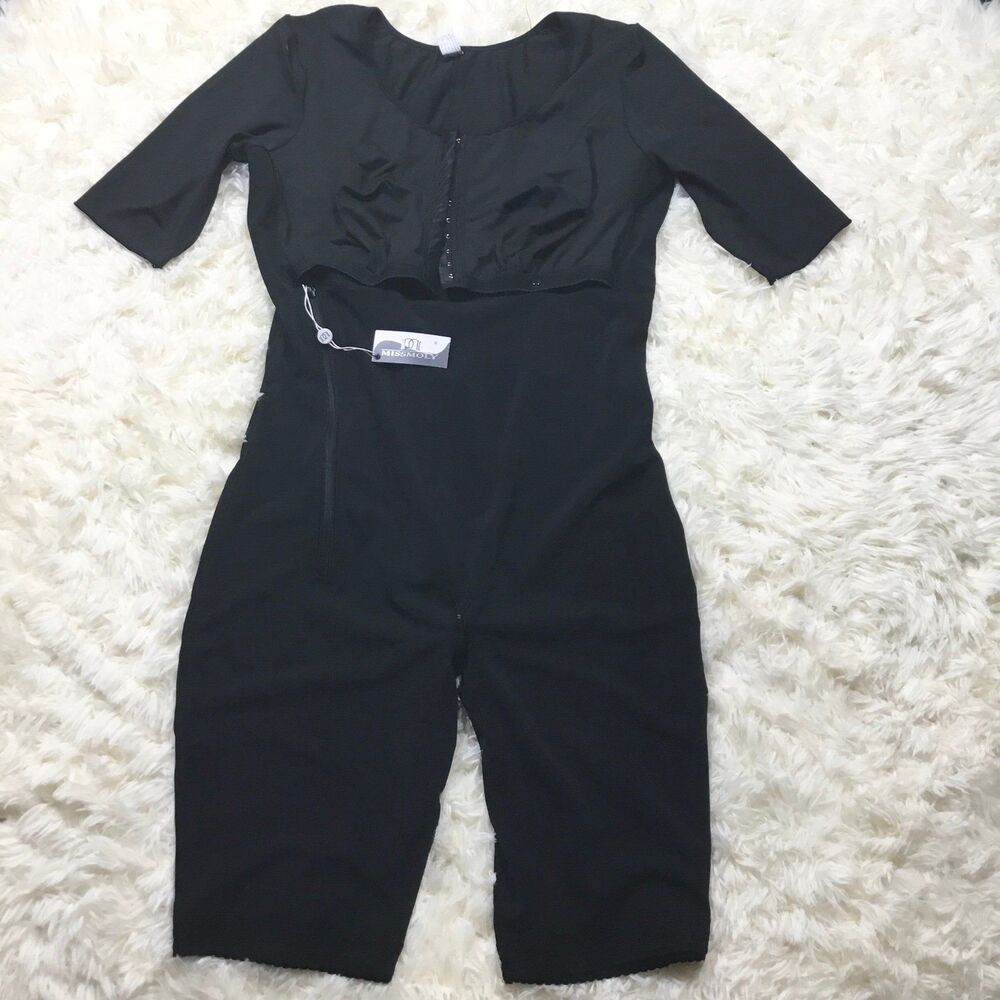 NWT Miss Moly shape-wear short sleeve top hook eye shorts combo lace edge 3XL